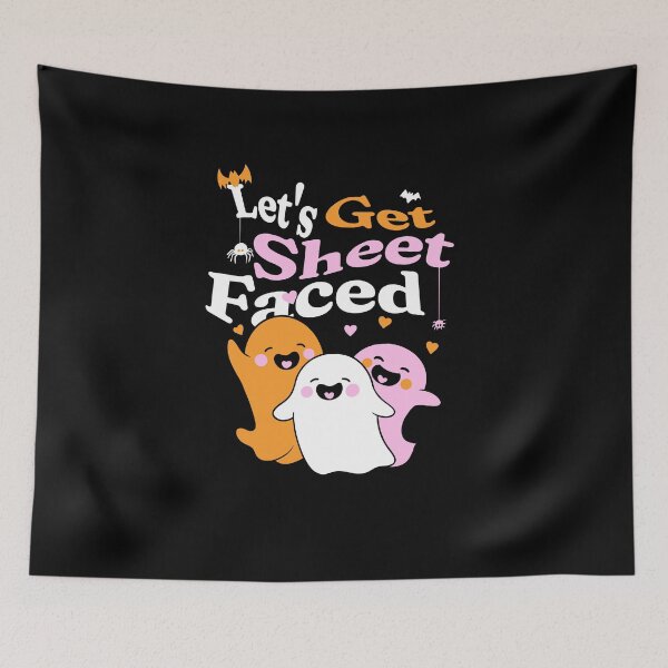 Item preview, Let’s Get Sheet-Faced Ghost T-Shirt – Funny Halloween Party Tee designed and sold by WartonnoArt.