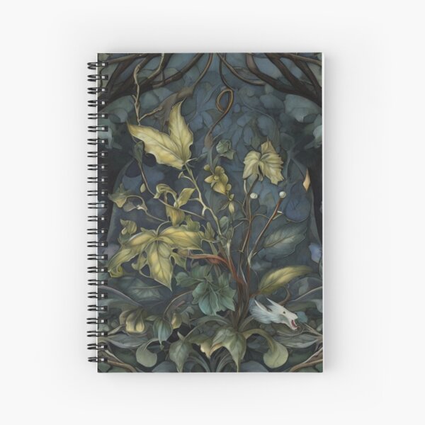 Item preview, Lord of the Feyries fairy forest magical beautiful dark spooky fresco design after William Morris designed and sold by Vintage Designs +.