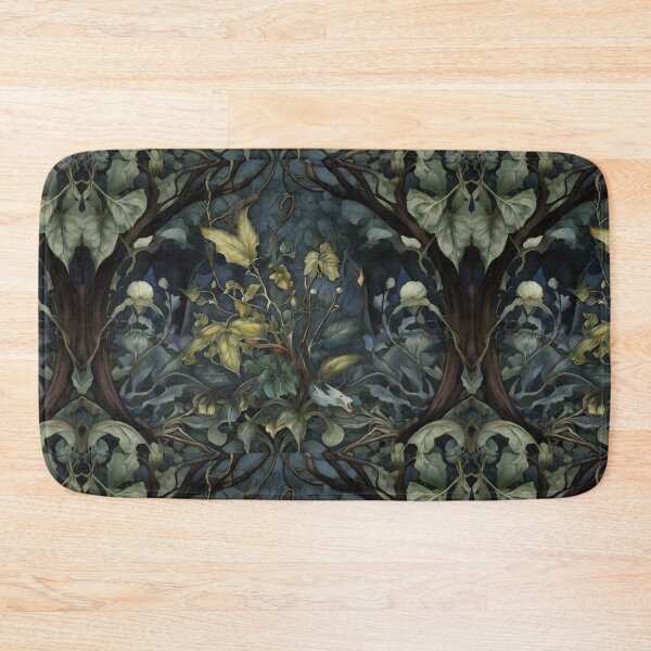 Item preview, Lord of the Feyries fairy forest magical beautiful dark spooky fresco design after William Morris designed and sold by Vintage Designs +.