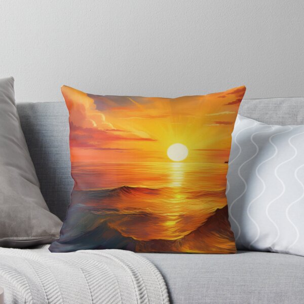 Item preview, Golden Ocean Sunset – Tranquil Seascape Art designed and sold by RaiyaTees.