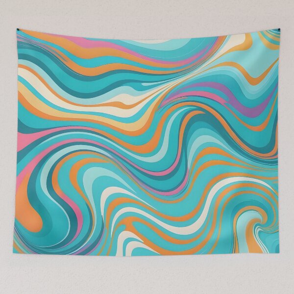 Item preview, Modern Retro Swirls Looks Like Liquid Paint Abstract Art Pattern 2 of 4 designed and sold by Beachy.