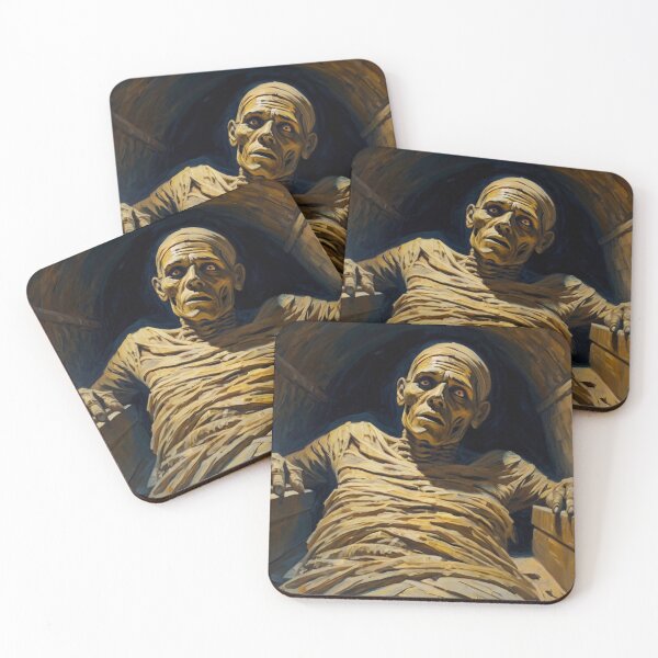 Item preview, Curse of the Evil Mummy's tomb horror art painting illustration designed and sold by Vintage Designs +.