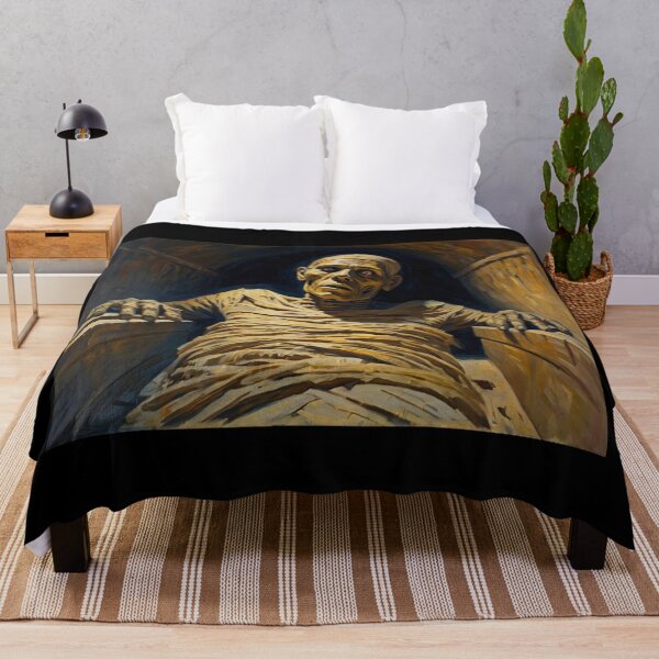 Item preview, Curse of the Evil Mummy's tomb horror art painting illustration designed and sold by Vintage Designs +.