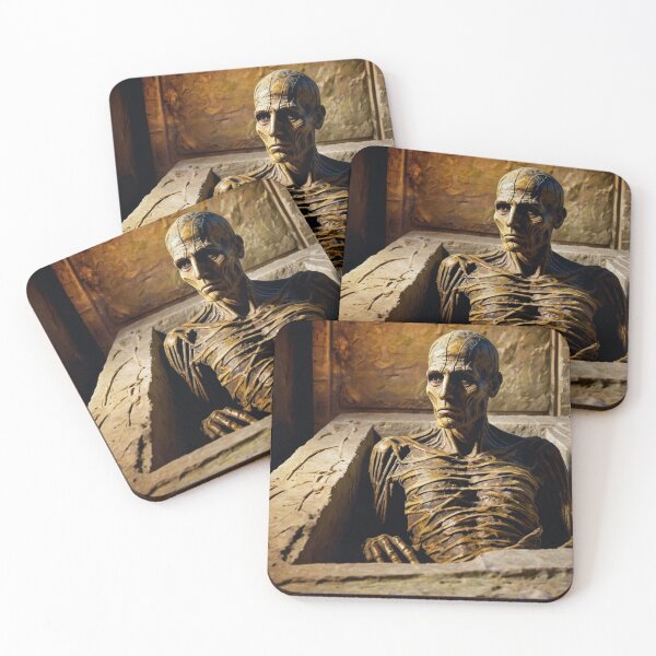 Item preview, Curse of the Evil Mummy's tomb horror art painting illustration designed and sold by Vintage Designs +.