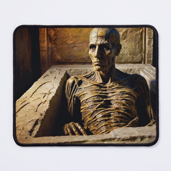 Item preview, Curse of the Evil Mummy's tomb horror art painting illustration designed and sold by Vintage Designs +.
