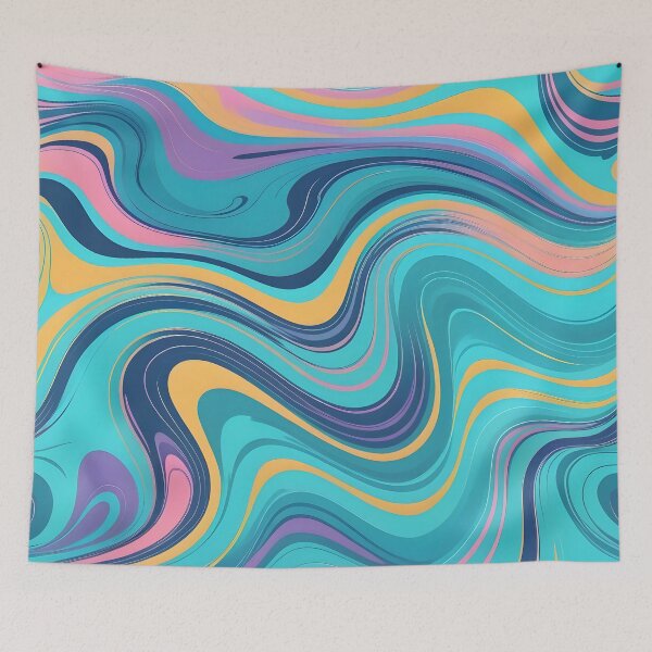 Item preview, Modern Retro Swirls Looks Like Liquid Paint Abstract Art Pattern 3 of 4 designed and sold by Beachy.
