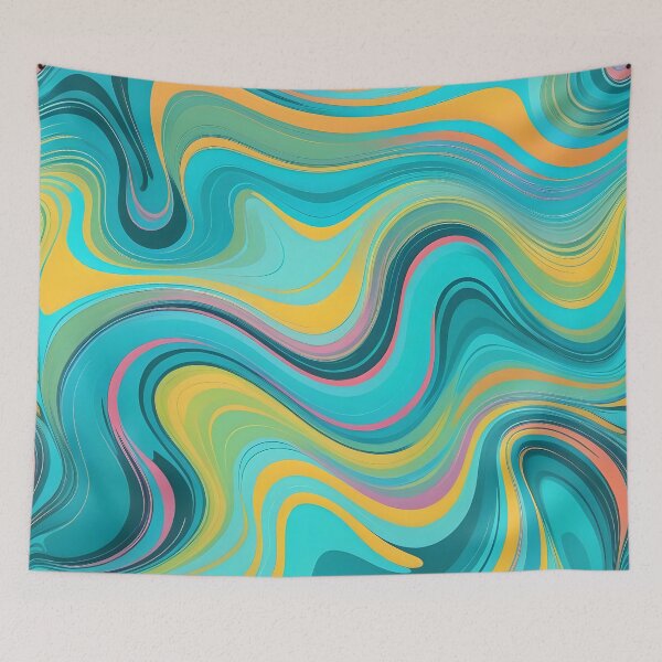 Item preview, Modern Retro Swirls Looks Like Liquid Paint Abstract Art Pattern 4 of 4 designed and sold by Beachy.