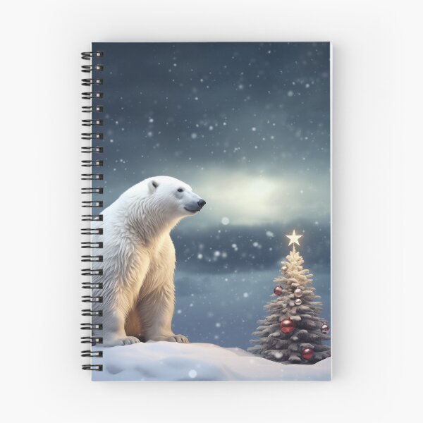 Item preview, Polar bear with Christmas tree in the snow, funny Christmas design designed and sold by Mauswohn.