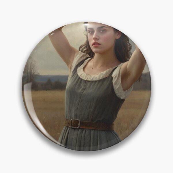 Item preview, Autumnal fall seasonal art of a beautiful woman standing in a corn field after Bougereau designed and sold by Vintage Designs +.