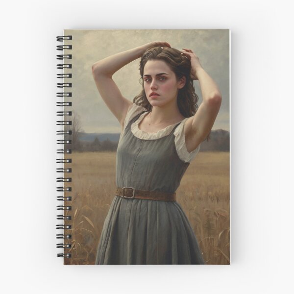 Item preview, Autumnal fall seasonal art of a beautiful woman standing in a corn field after Bougereau designed and sold by Vintage Designs +.