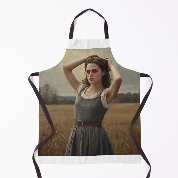 Item preview, Autumnal fall seasonal art of a beautiful woman standing in a corn field after Bougereau designed and sold by Vintage Designs +.