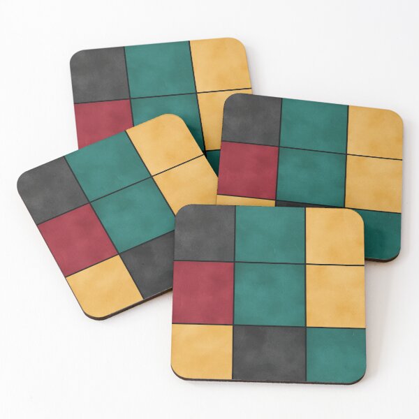 Item preview, Green, Gold, Maroon Squares designed and sold by vfxbear.
