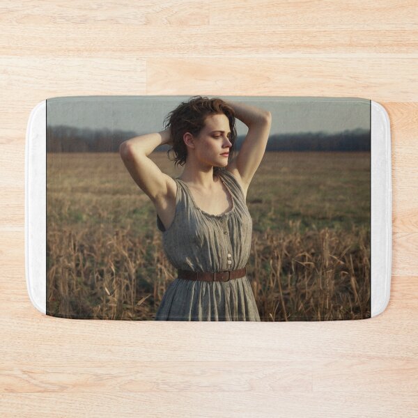 Item preview, Autumnal fall seasonal art of a beautiful woman standing in a corn field after Bougereau designed and sold by Vintage Designs +.