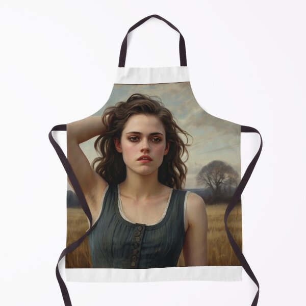 Item preview, Autumnal fall seasonal art of a beautiful woman standing in a corn field after Bougereau designed and sold by Vintage Designs +.