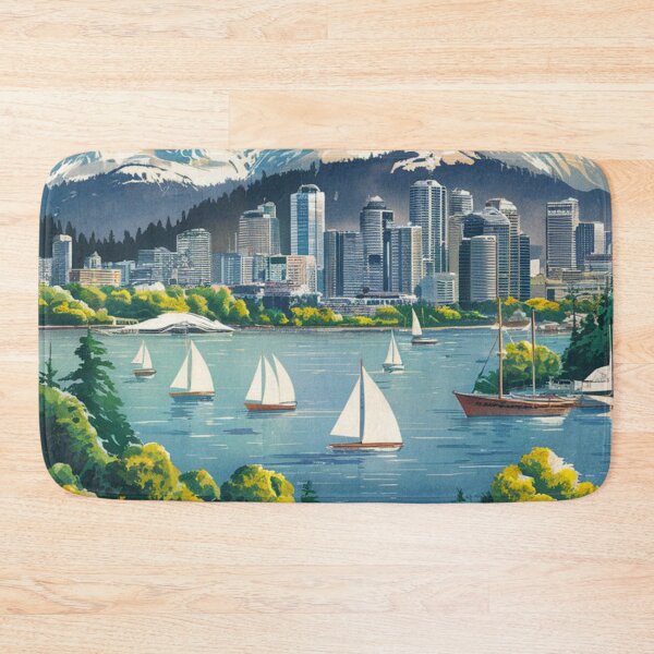 Item preview, Vancouver Vintage Travel Poster designed and sold by TravelerRat.