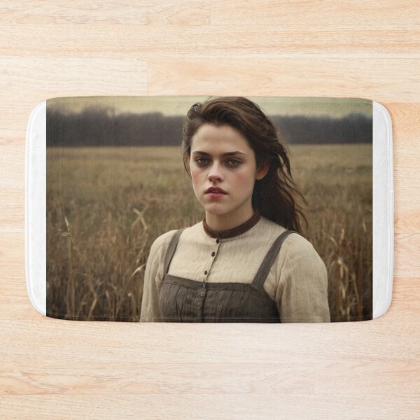 Item preview, Autumnal fall seasonal art of a beautiful woman standing in a corn field after Bougereau designed and sold by Vintage Designs +.