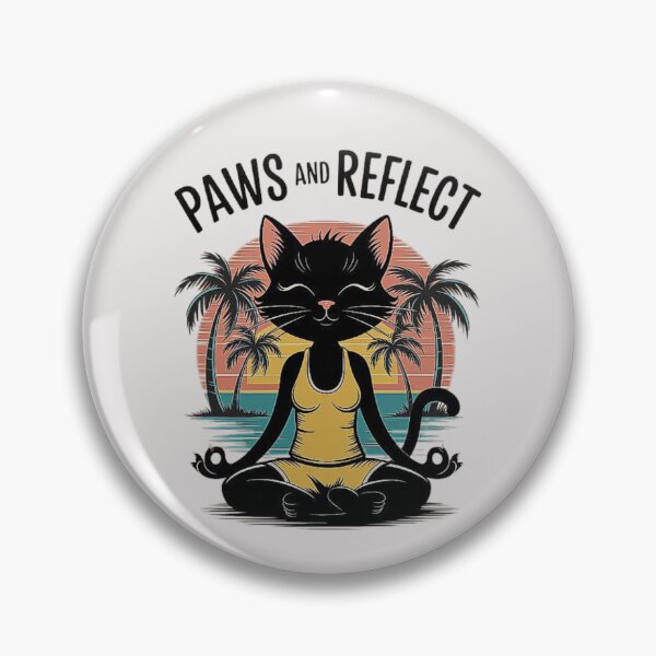 Item preview, Paws and Reflect - Relaxing Yoga Cat Meditation Gift for Women and Family designed and sold by love3617.