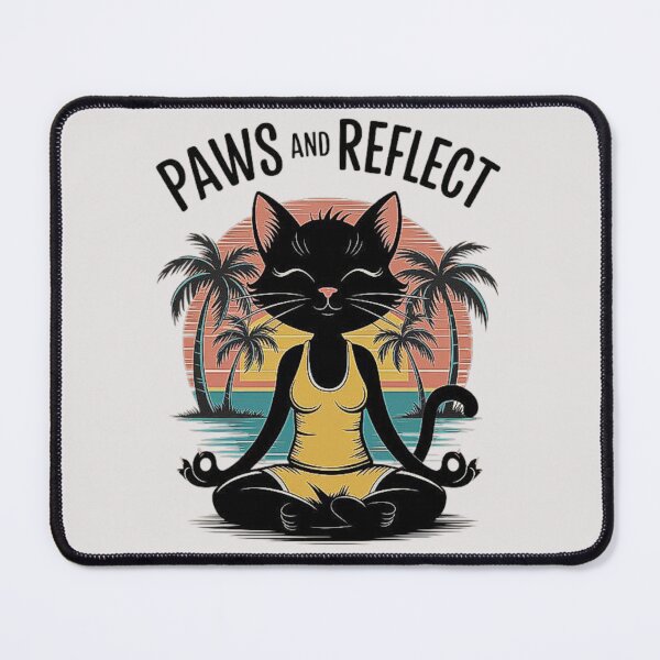 Item preview, Paws and Reflect - Relaxing Yoga Cat Meditation Gift for Women and Family designed and sold by love3617.