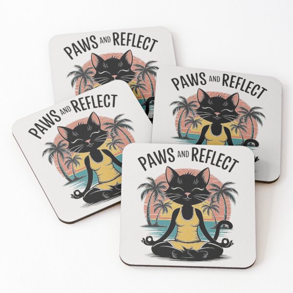Item preview, Paws and Reflect - Relaxing Yoga Cat Meditation Gift for Women and Family designed and sold by love3617.