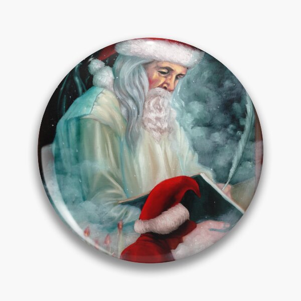 Item preview, Checking It Twice - Steampunk Santa in Workshop with Elves designed and sold by Tiffany Toland-Scott.