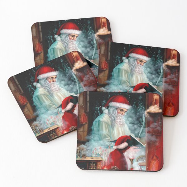 Item preview, Checking It Twice - Steampunk Santa in Workshop with Elves designed and sold by Tiffany Toland-Scott.