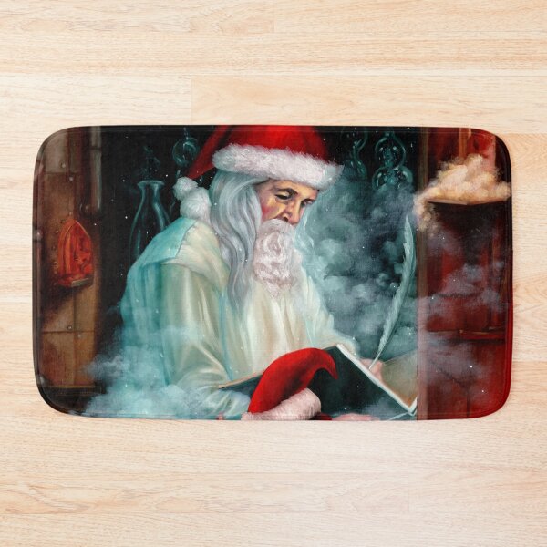 Item preview, Checking It Twice - Steampunk Santa in Workshop with Elves designed and sold by Tiffany Toland-Scott.