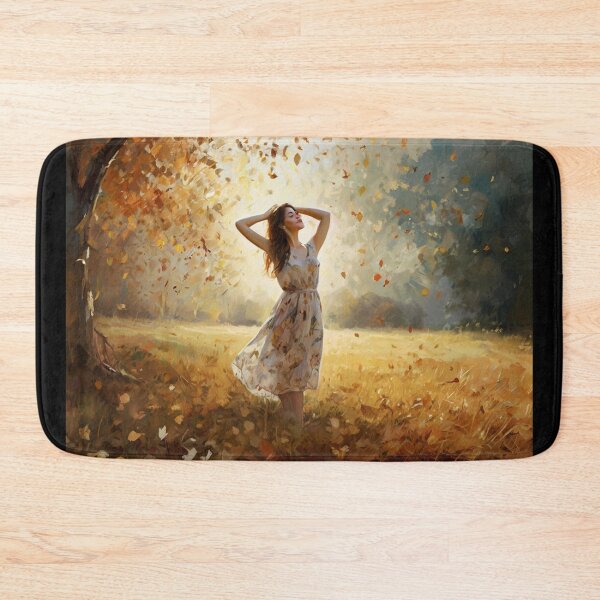 Item preview,  A Beautiful Girl surrounded by falling Autumnal leaves after Bougereau designed and sold by Vintage Designs +.