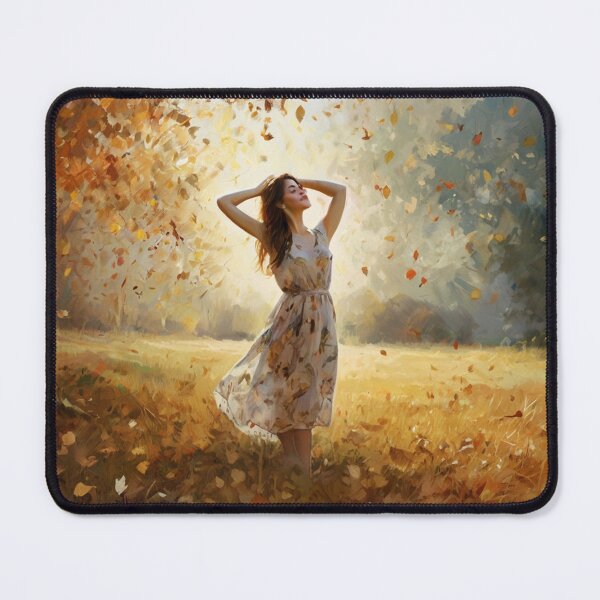 Item preview, A Beautiful Girl surrounded by falling Autumnal leaves after Bougereau designed and sold by Vintage Designs +.