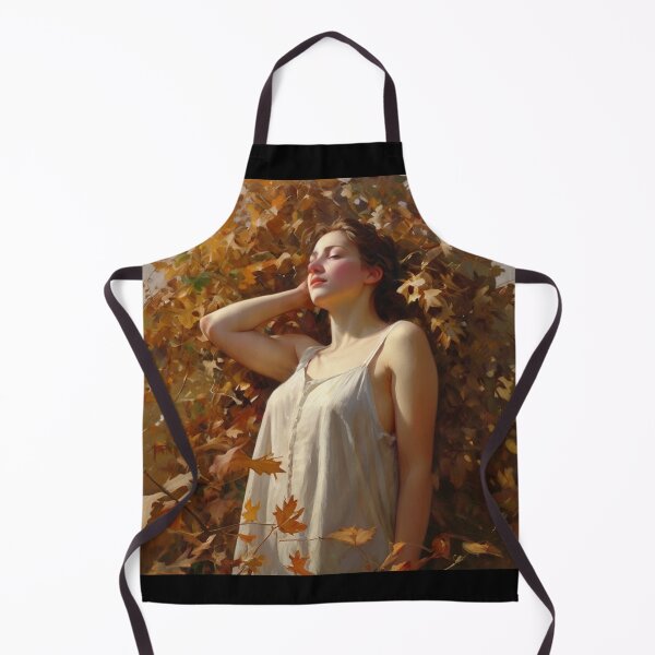 Item preview, A Beautiful Girl surrounded by falling Autumnal leaves after Bougereau designed and sold by Vintage Designs +.