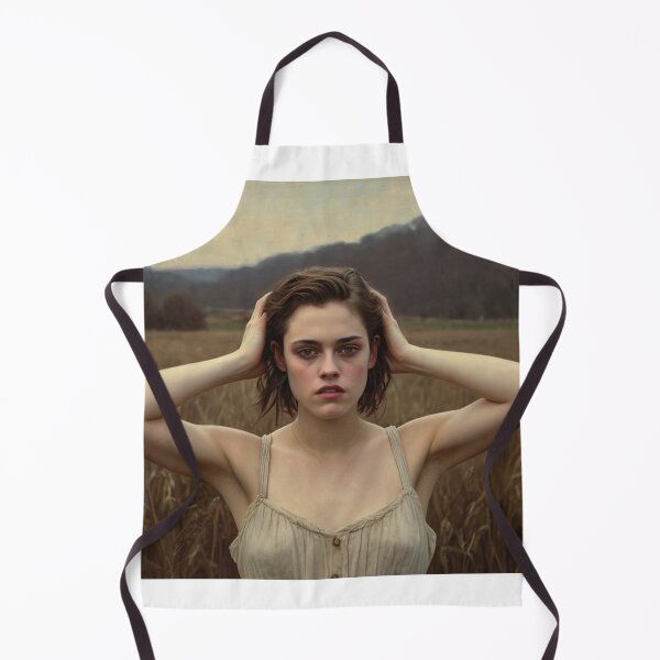 Item preview, Autumnal fall seasonal art of a beautiful woman standing in a corn field after Bougereau designed and sold by Vintage Designs +.