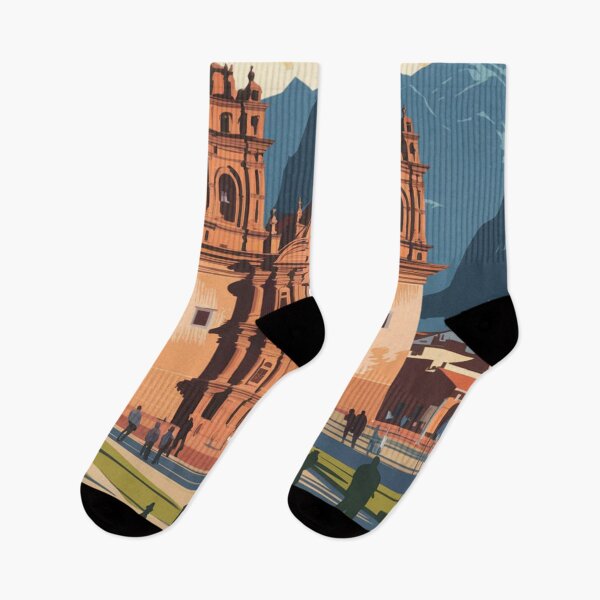 Item preview, Afiche de viaje vintage de Cusco designed and sold by TravelerRat.
