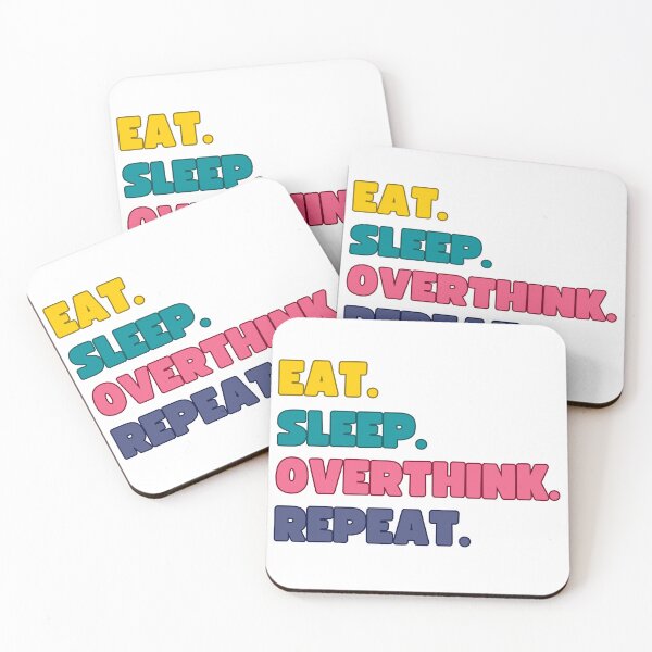 Item preview, Eat. Sleep. Overthink. Repeat. designed and sold by Shy Introvert Tales.