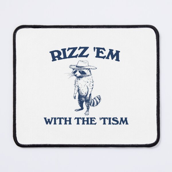Item preview, Rizz Em With The Tism Vintage Style Shirt, Funny Raccoon Shirt, Autism Awareness, Meme T Shirt, Trash Panda designed and sold by samidsou.