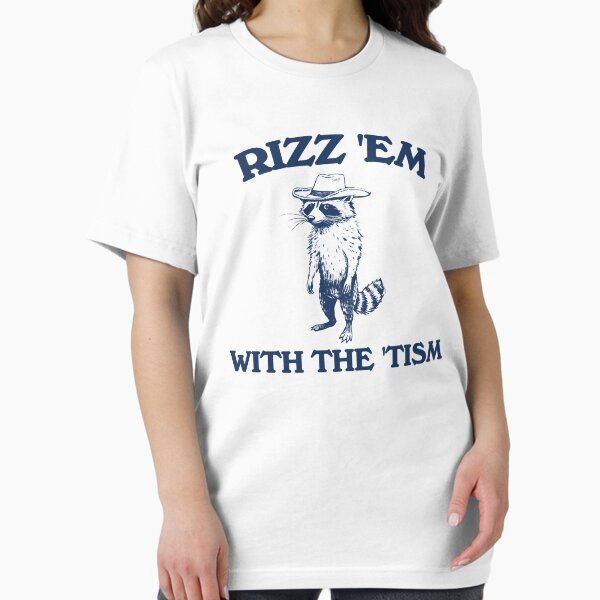 Item preview, Rizz Em With The Tism Vintage Style Shirt, Funny Raccoon Shirt, Autism Awareness, Meme T Shirt, Trash Panda designed and sold by samidsou.