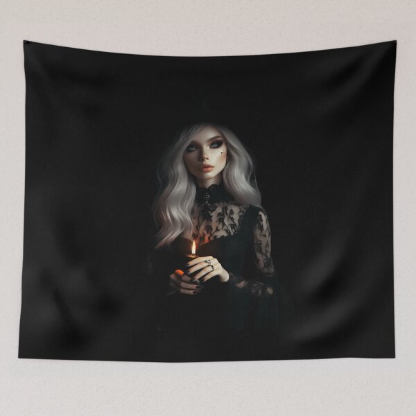 Item preview,  Enigmatic Witch with Candlelight Charm designed and sold by IllumeInk.