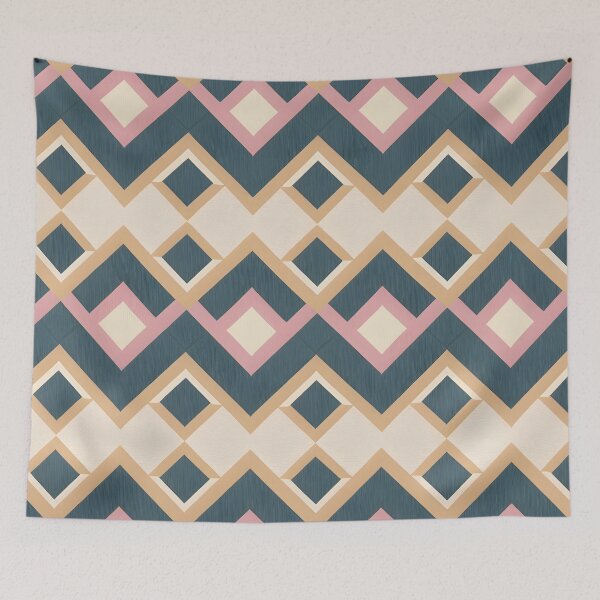 Artikelvorschau, Mid Century Modern Diamantmuster Pink entworfen und verkauft von Prints and Lifestyle.