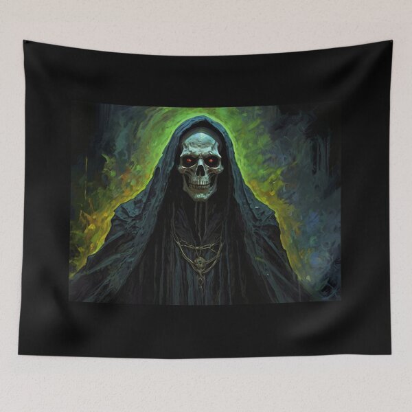 Item preview, Evil Necromancer spirit of the night illustration designed and sold by Vintage Designs +.