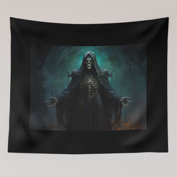 Item preview, Evil Necromancer spirit of the night illustration designed and sold by Vintage Designs +.