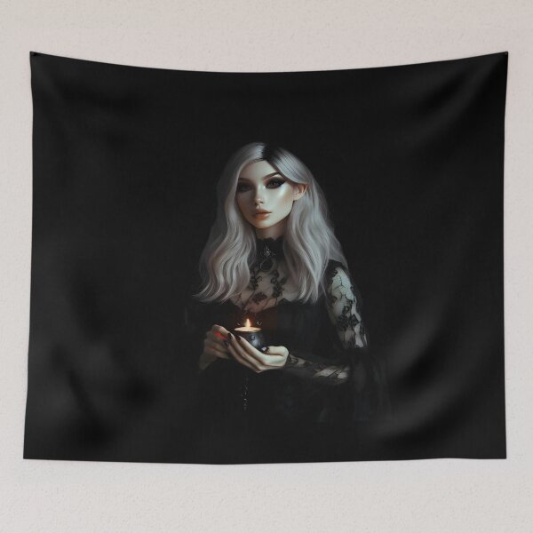 Item preview,  Enigmatic Gothic Witch with Candle designed and sold by IllumeInk.