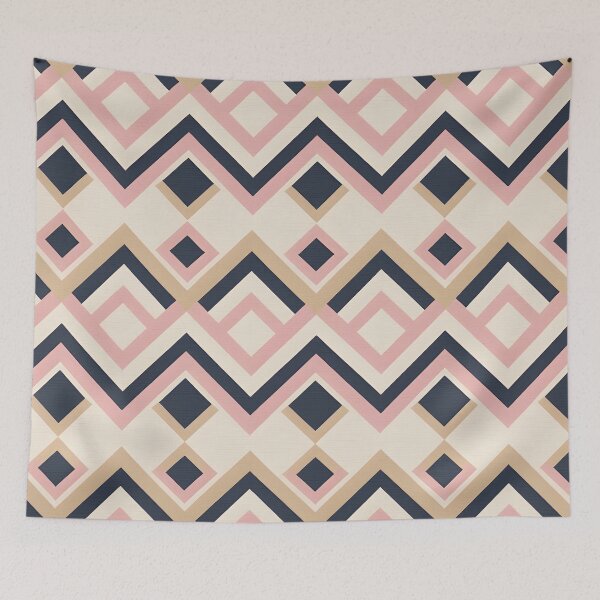 Artikelvorschau, Mid Century Modern Diamantmuster Pink entworfen und verkauft von Prints and Lifestyle.
