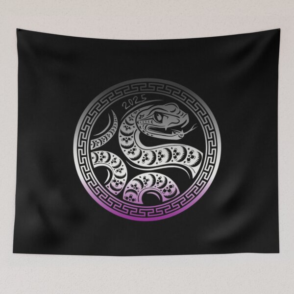 Item preview, Year of the Snake Asexual Flag Chinese wood snake Graphic, Chinese Zodiac, Wood Snake, Chinese Graphic,  designed and sold by PrideBeProud.
