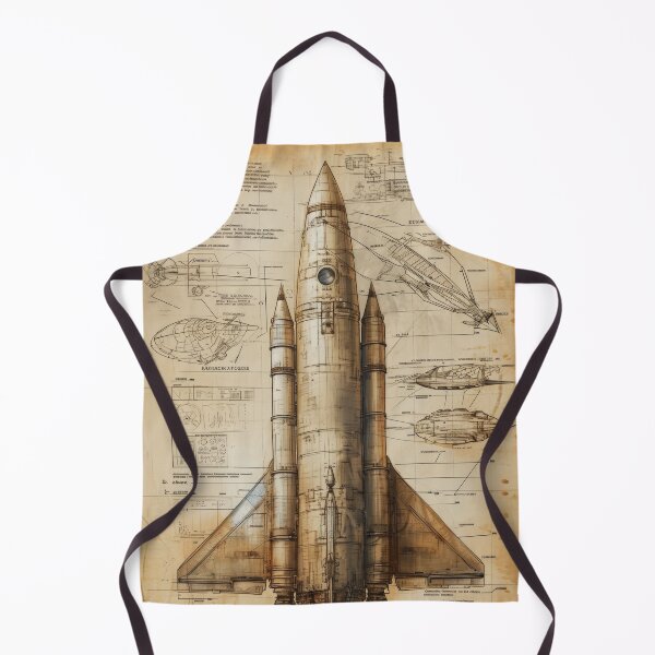 Item preview, Retro-futuristic technical drawings of steampunk space rockets designed and sold by Piotrek0001.