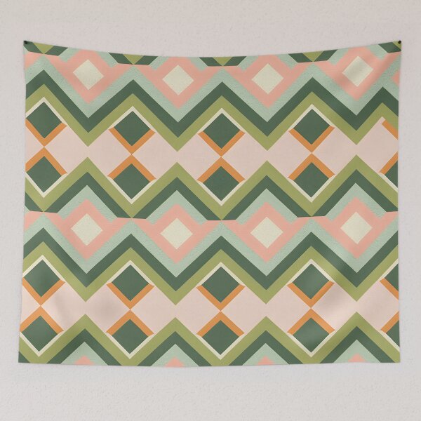 Artikelvorschau, Mid Century Modern Diamantmuster Pink entworfen und verkauft von Prints and Lifestyle.