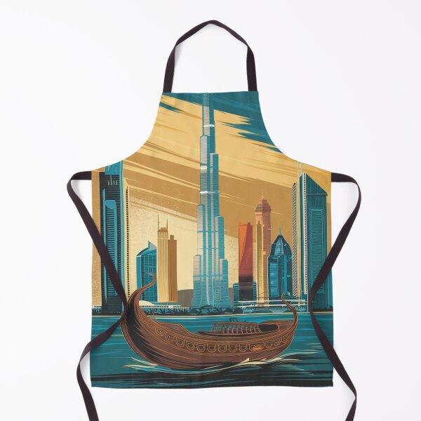 Item preview, Dubai Vintage Travel Poster designed and sold by TravelerRat.