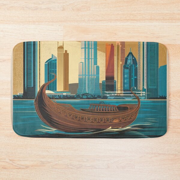 Item preview, Dubai Vintage Travel Poster designed and sold by TravelerRat.