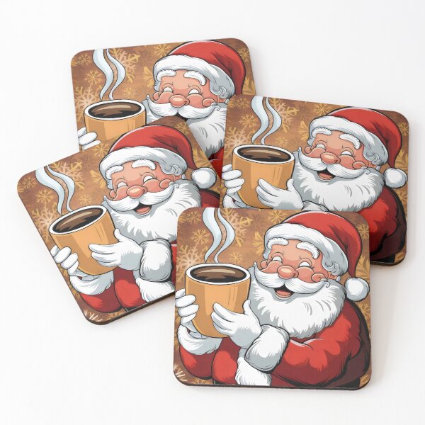 Item preview, Santa Claus drinking coffee. designed and sold by MyHappyArtShop.