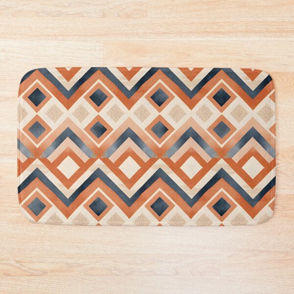 Item preview, Mid Century Modern  Diamond Pattern Terra Cotta  designed and sold by Prints and Lifestyle.