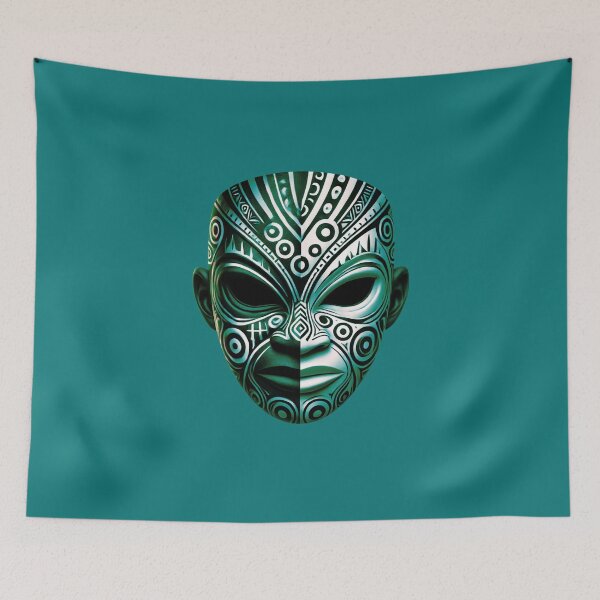 Item preview, Eshu Mask, Nigerian Tribal art, African artwork, Tribal artwork, African mask, African Digital art designed and sold by Afrocarribe.
