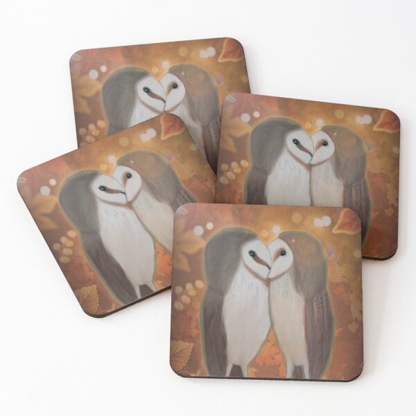 Item preview, Cuddling Owls in Fall designed and sold by Beyond the Lake.