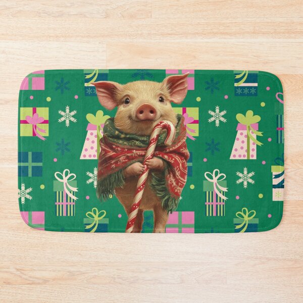 Item preview, funny pig celebrates Christmas designed and sold by Mauswohn.
